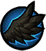Black Angel Wings Icon